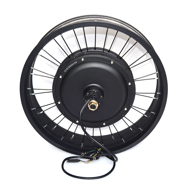 fat tire ebike motor with fat rim and spokes