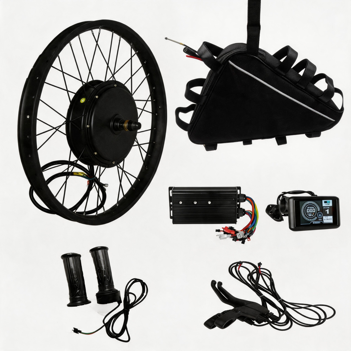 26in ebike conversion kit with triangle battery