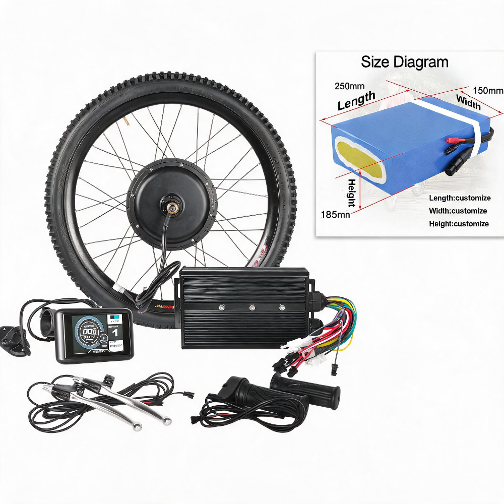 26 MTX 72v 5000w ebike conversion kit with 40Ah battery & TFT Display – theebikemotorkit