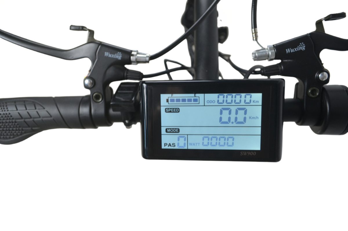 LCD Display installed on 1200w wheelchair bike attachment