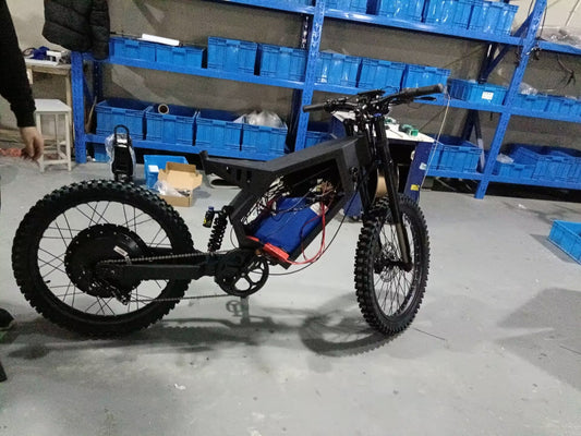 Picture and Video of 21" Motorcycle Wheel 8000W Stealth Bomber Ebike Shipped on 20260327