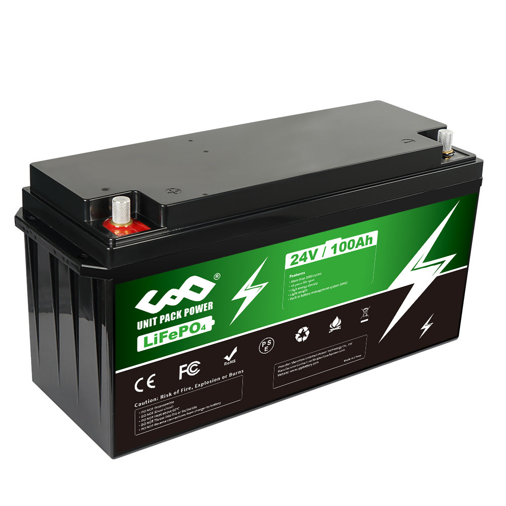 24V 100AH BMS100A 2400Wh 8S1P LiFePo4 Lithium Iron Ebike Battery without charger fit for 0-1600W motor