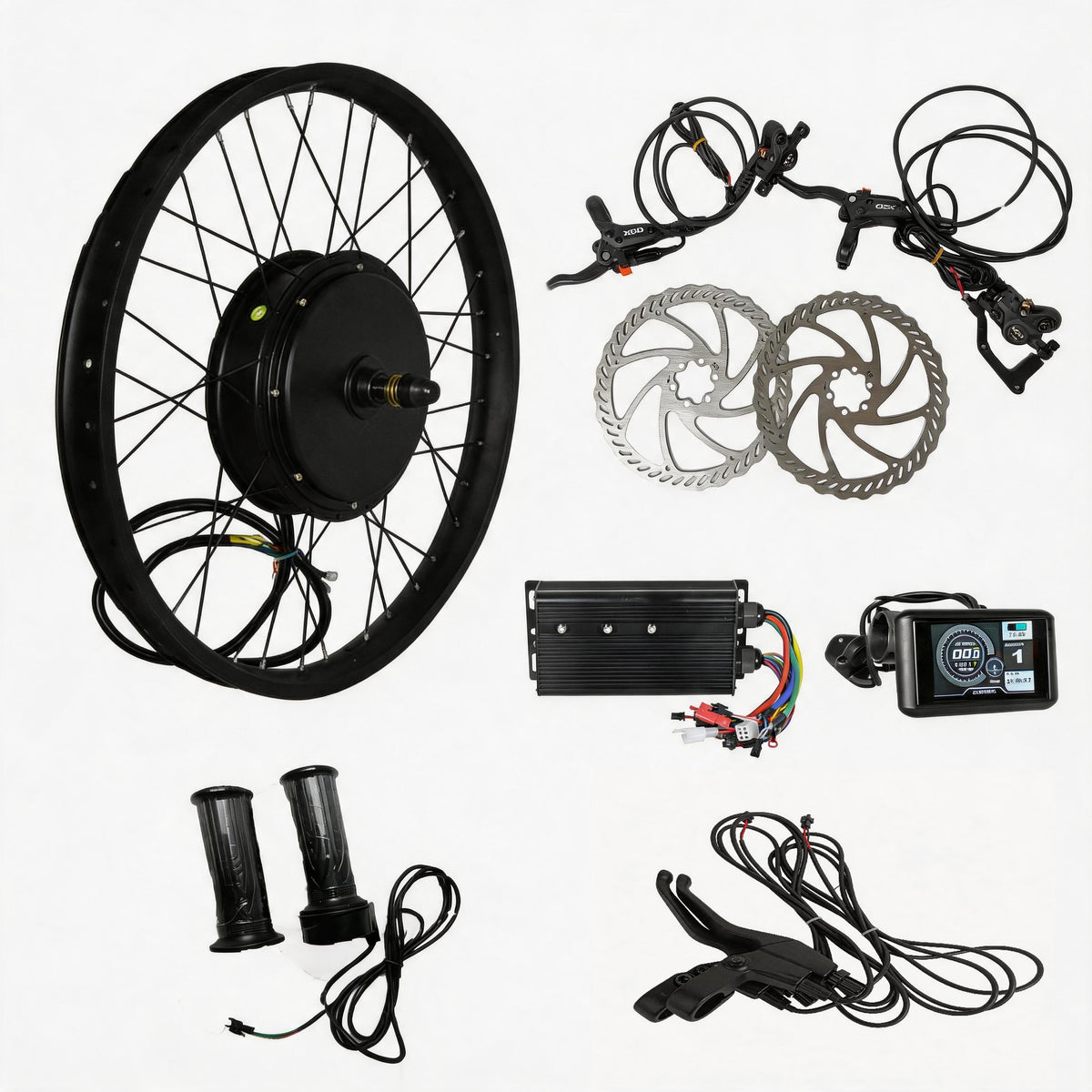 3000w electric bike conversion kit with hydraulic disc brake, TFT display