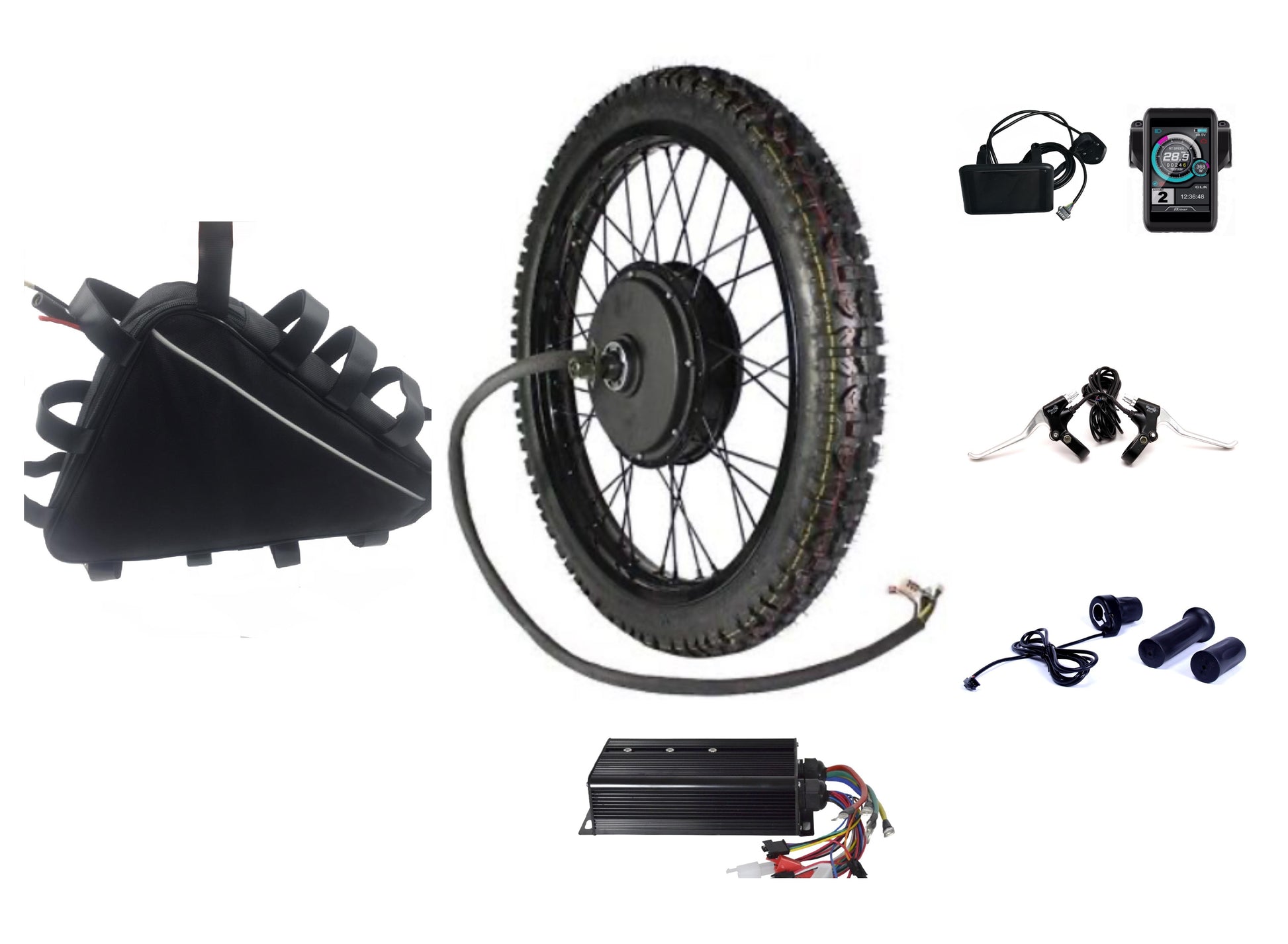 3000w motorcycle wheel ebike kit with battery