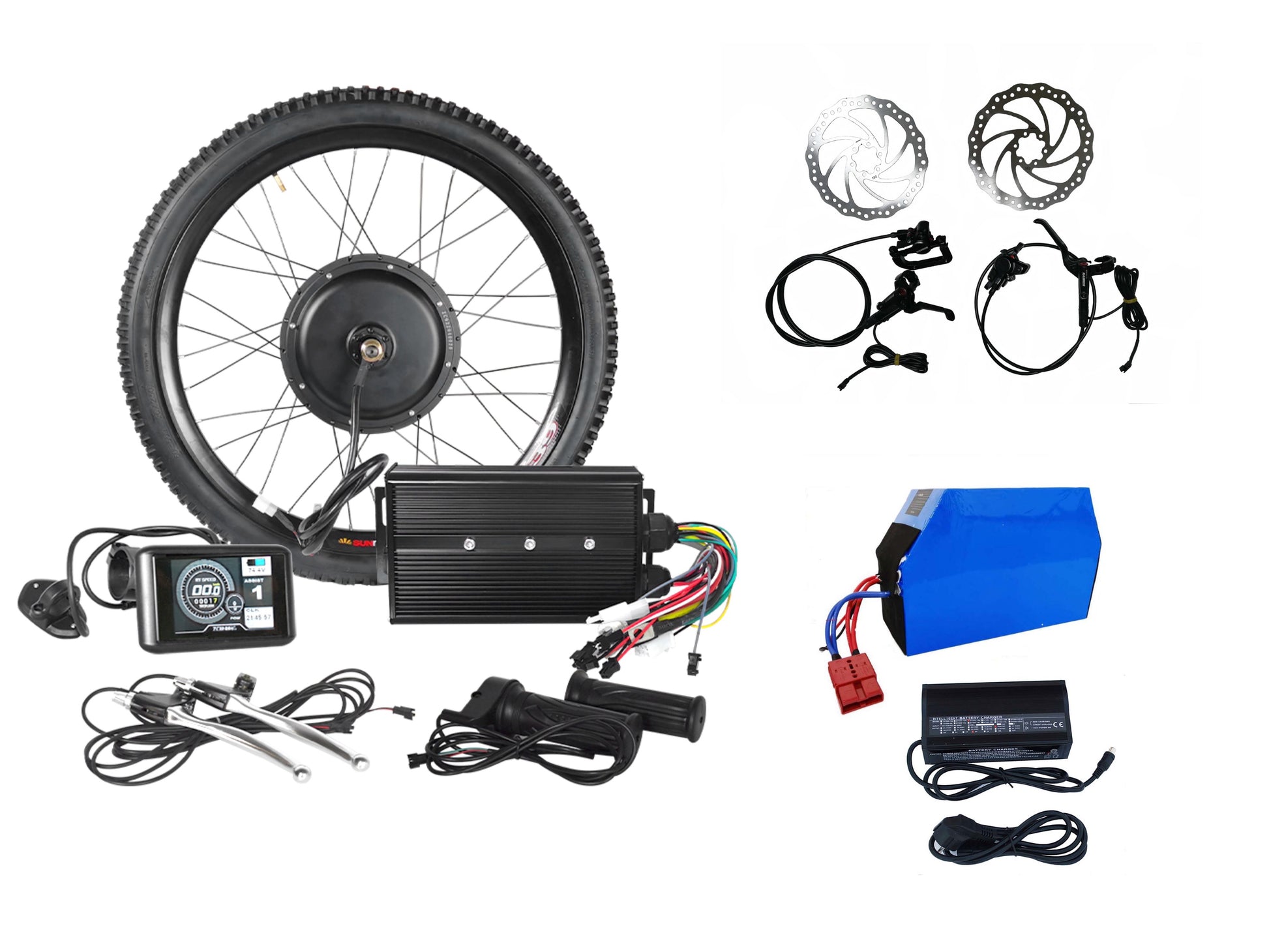 5000w ebike conversion kit with 72v stealth bobmer battery