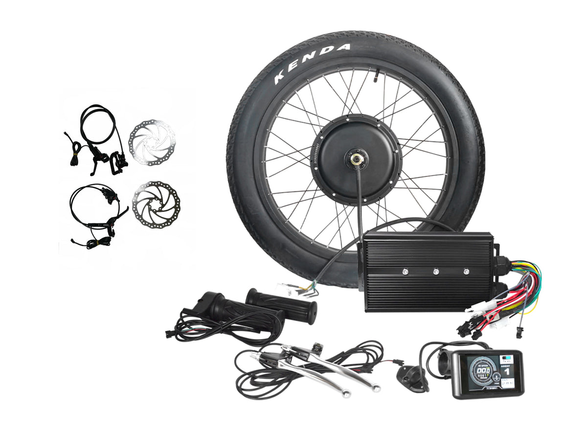 fat tire electric bike motor 5000w with 80A controller, UKC1 TFT Display, hydraulic disc brake