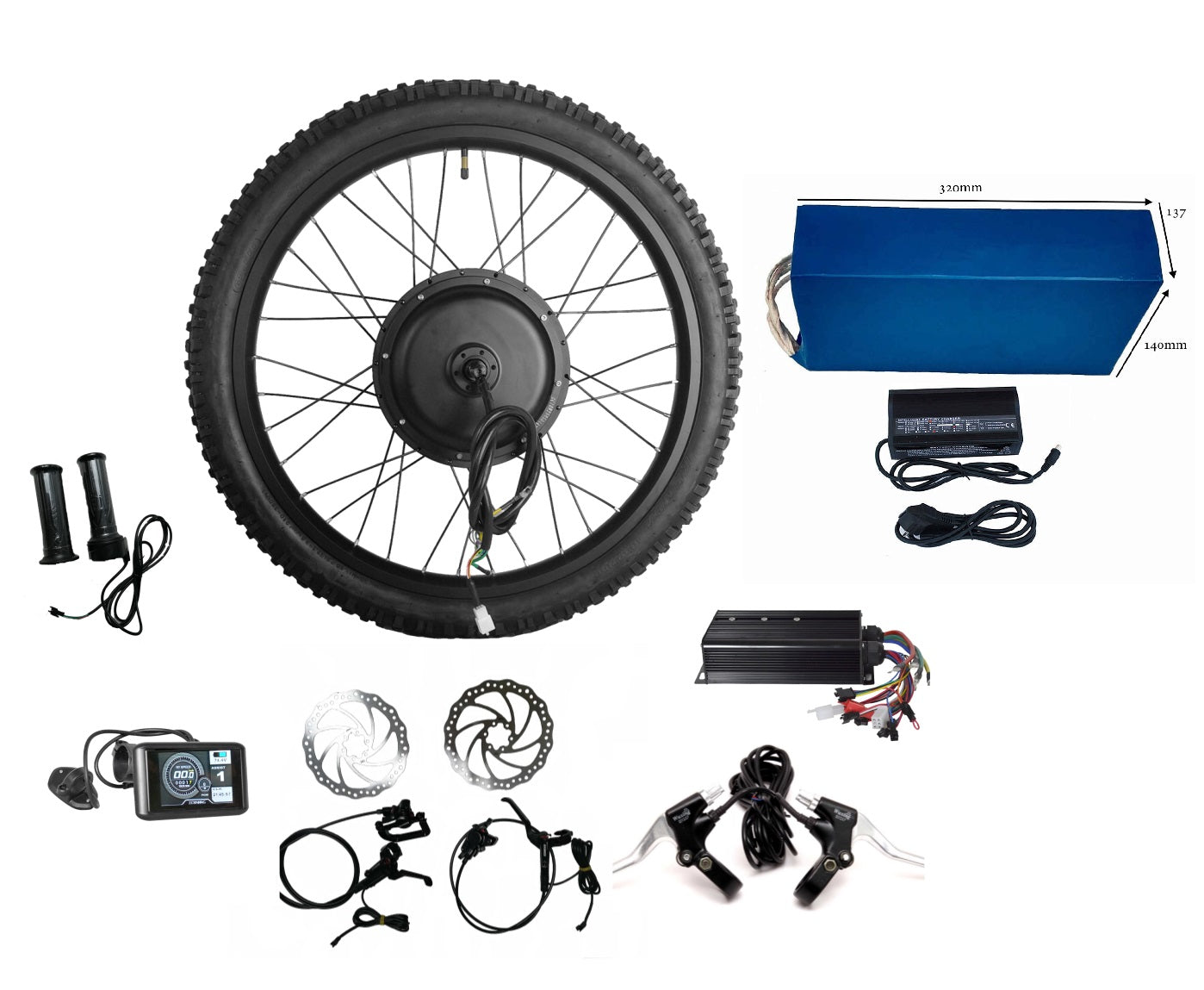  72v 5000w electric bike conversion kit with battery