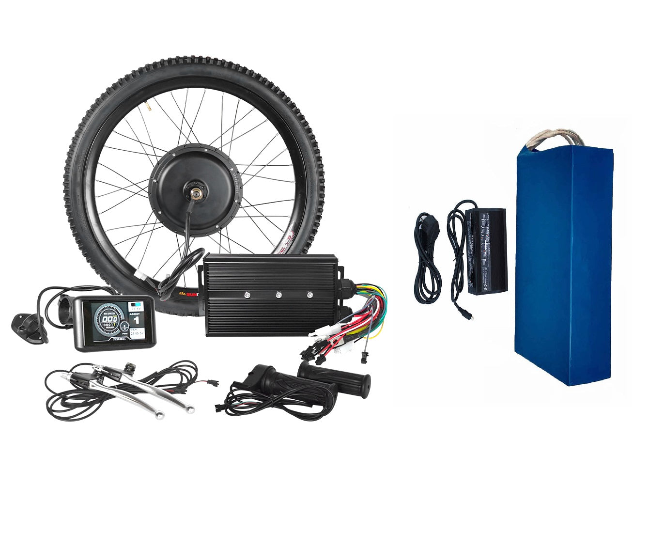 5000w electric mountain bike kit with battery