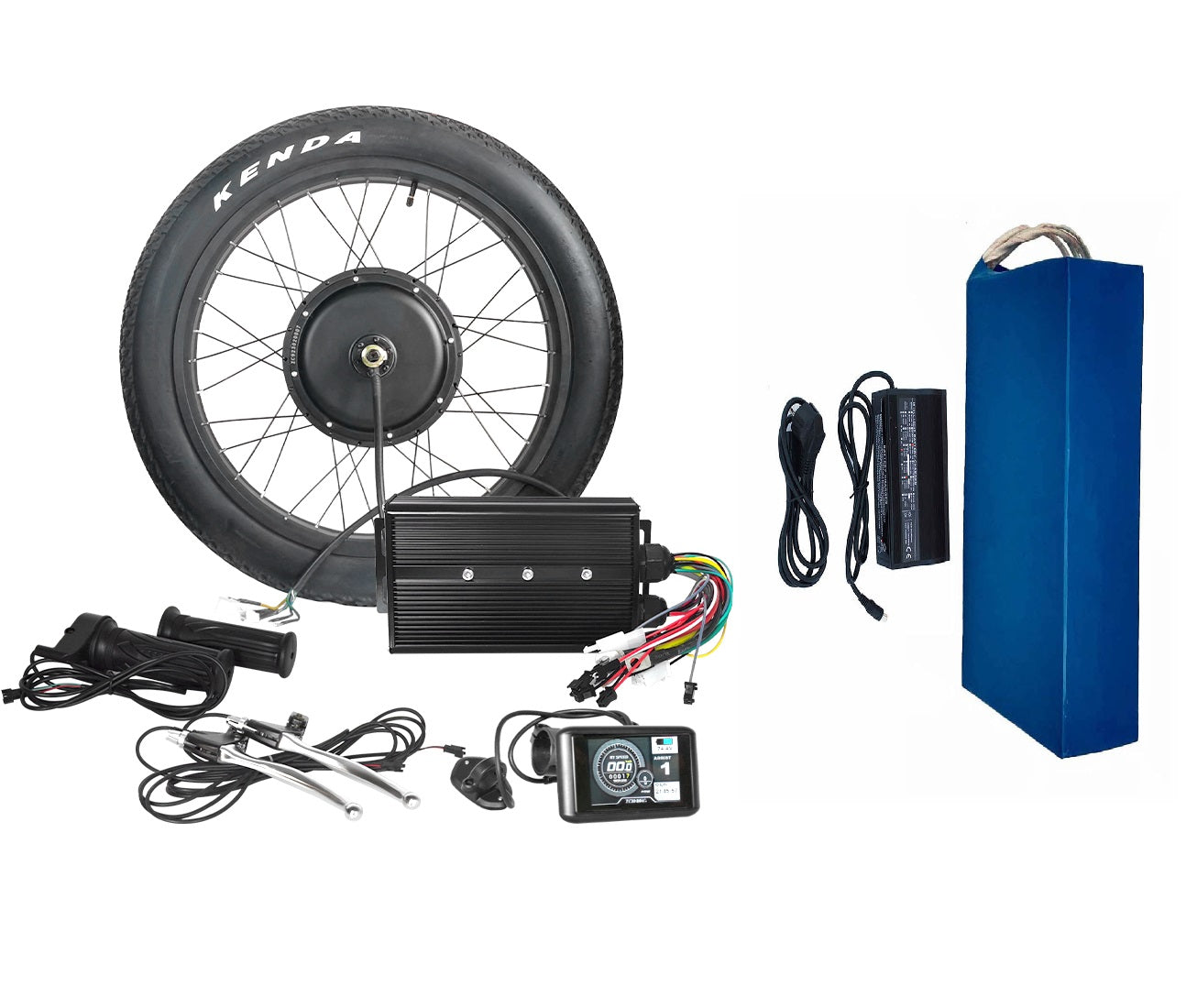 5000W Rear Wheel Electric Bike Hub Motor Conversion kit w/ TFT Display 26 5000W Rear Wheel Electric Bike Hub Motor Conversion kit w/ TFT Display 26