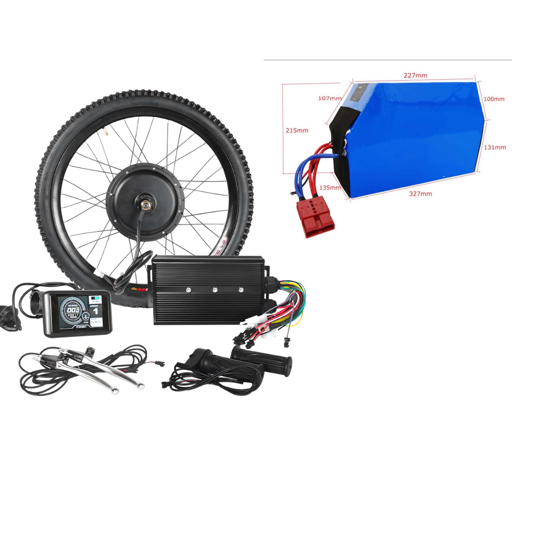 72v 5000w ebike kit with 40A stealth bomber battery