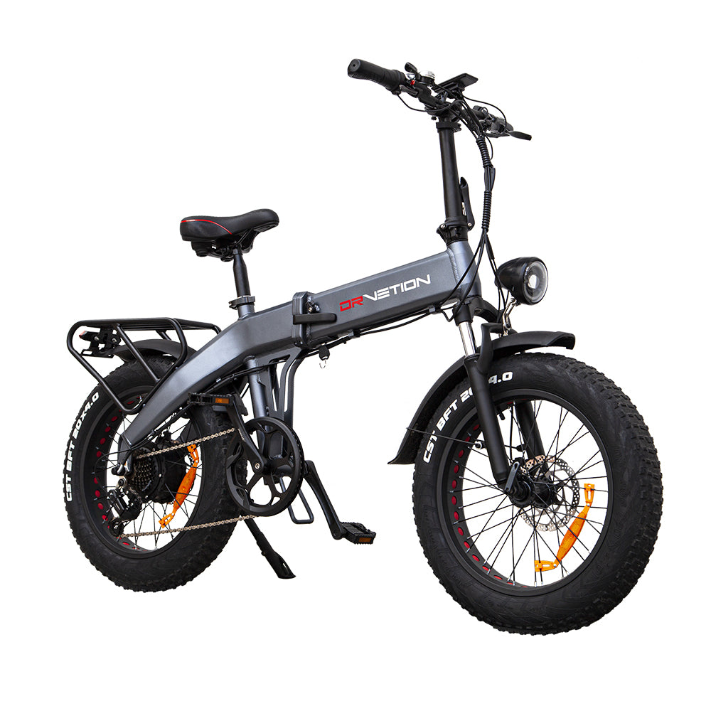 20 inch fat tire ebike with headlight and hydraulic disc brake