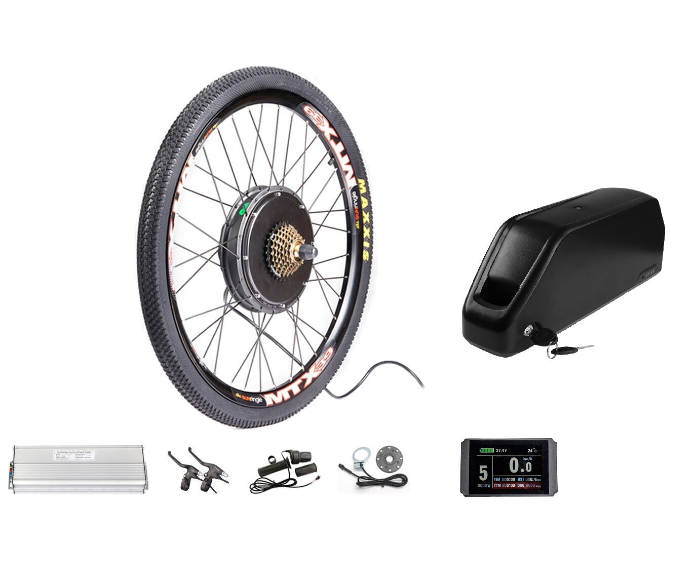 20" - 29" Wheel 48v 2000w Ebike Conversion Kit with KT LCD3 LCD8 display