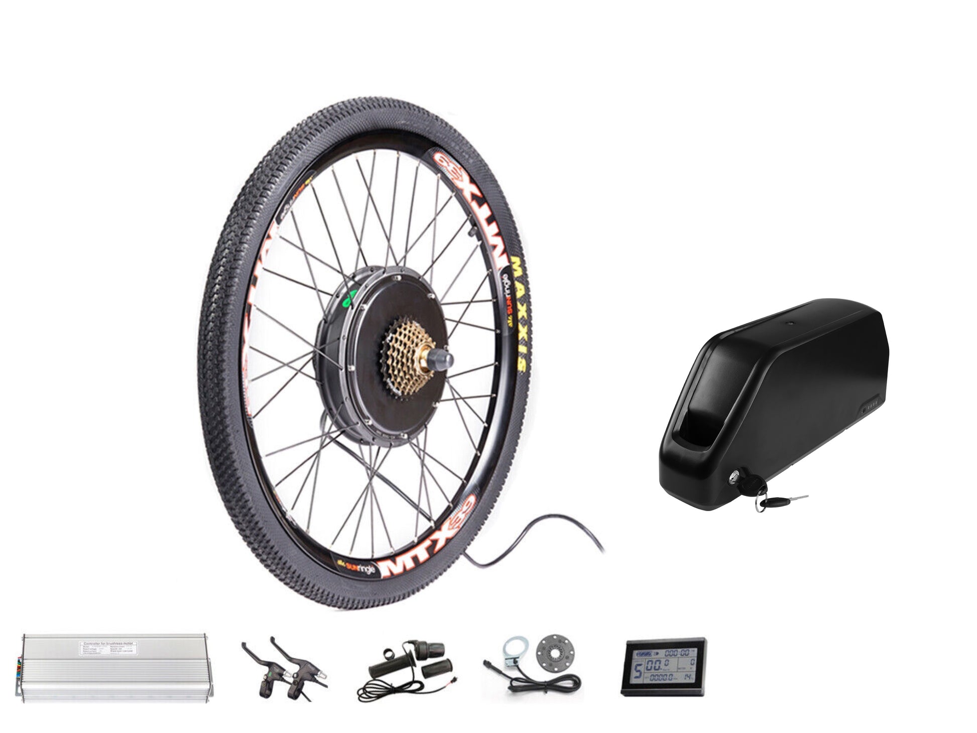 20" - 29" Wheel 48v 2000w Ebike Conversion Kit with KT LCD3 LCD8 display