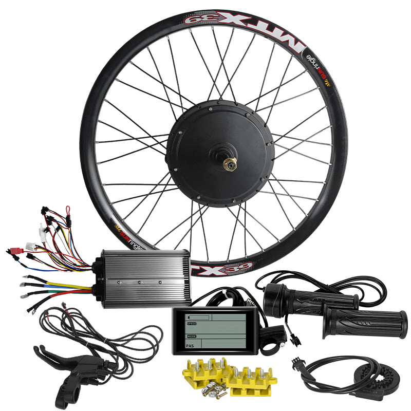 72v 2000w hub motor kit with MTX wheel and SW900 LCD Display