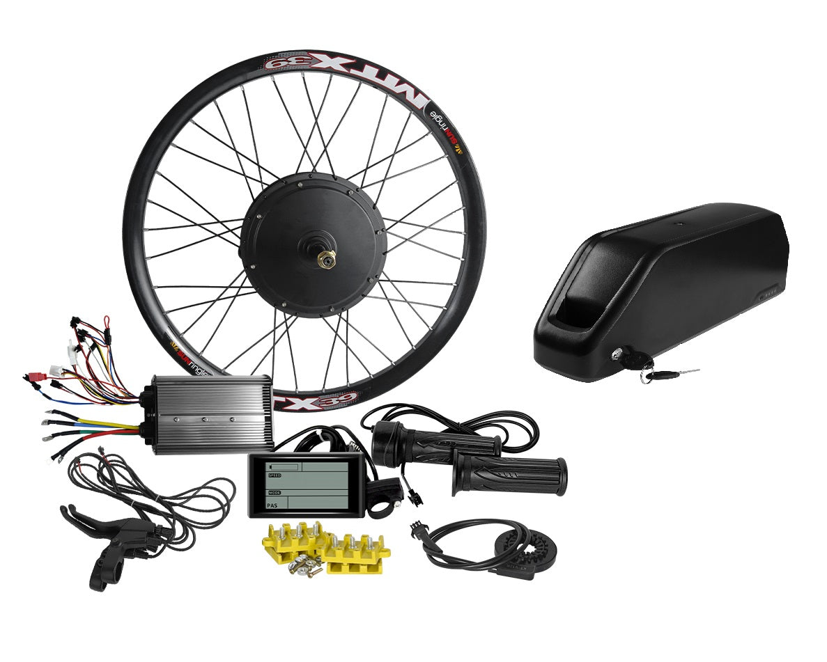 52v 2000w MTX ebike kit with battery and SW900 LCD display