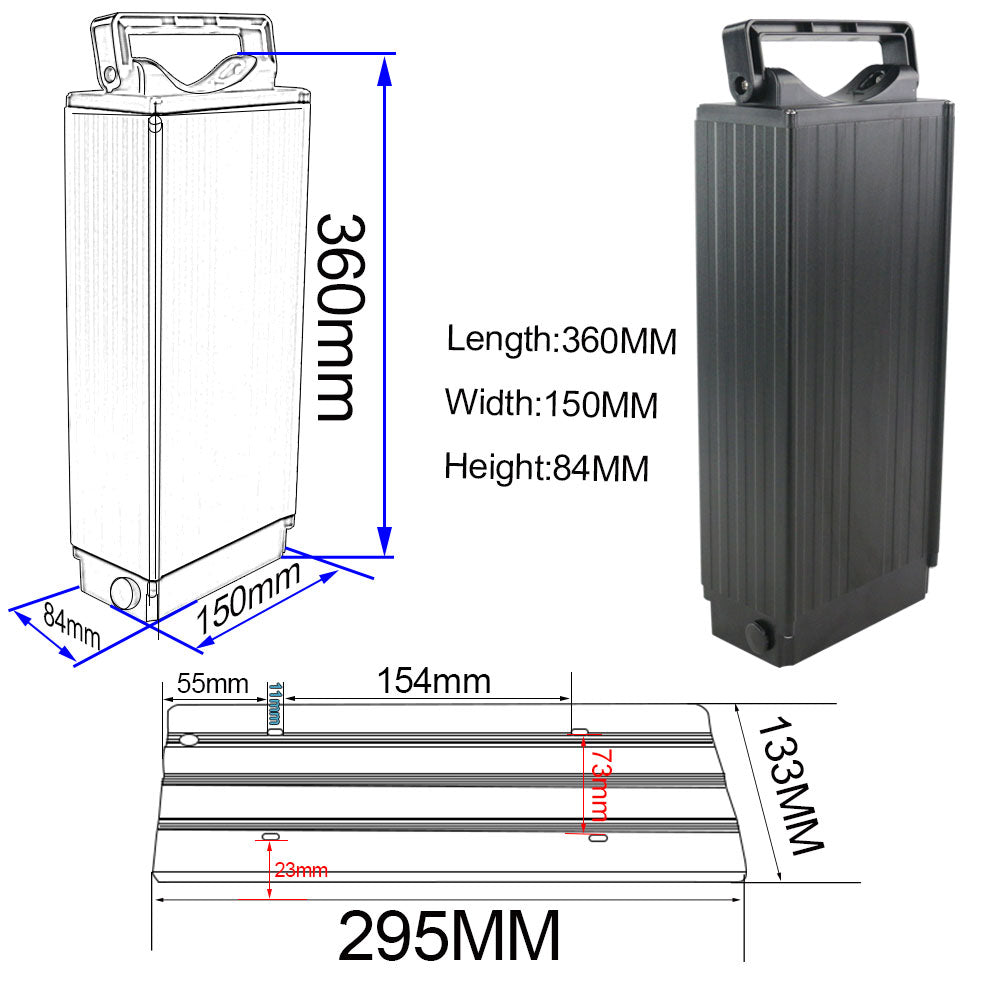 48V 18AH rack battery size