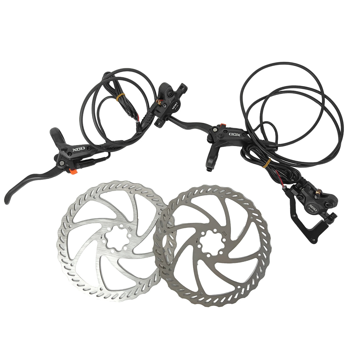 stealth bomber hydraulic brakes with 203mm front and rear rotors