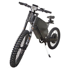 motorcycle wheel stealth bomber electric bike 3000w 72v with black frame, kke front fork, motorcycle seat