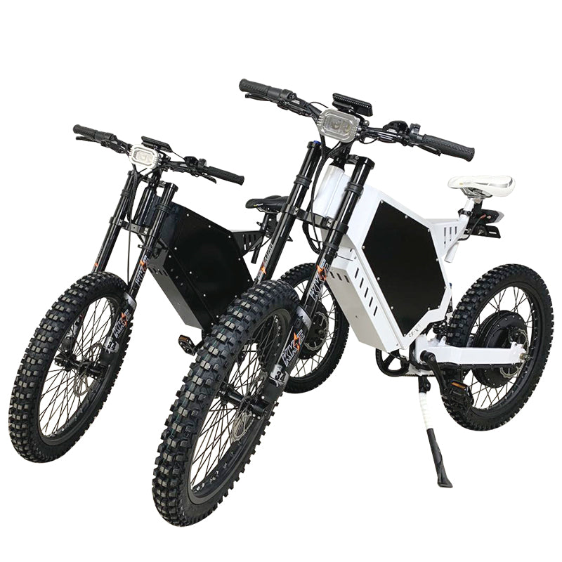 black and white stealth bomber electric bike
