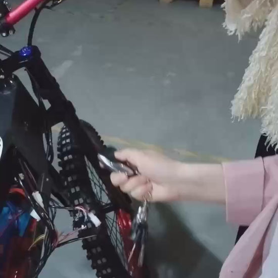 turn on the stealth bomber ebike by remote control