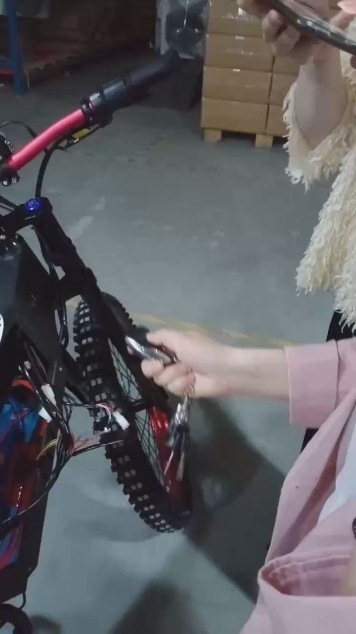 turn on the stealth bomber ebike by remote control