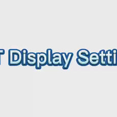 KT LCD3 Display Setting