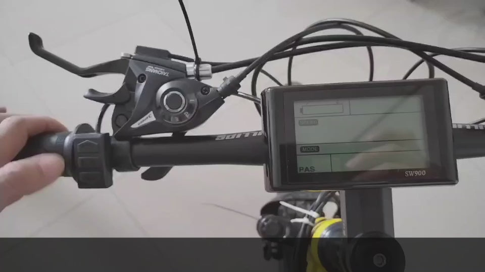 How to switch from km to miles and adjust motor system voltage by SW900 LCD display