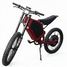 72v 3000w stealth bomber bike with motorcycle wheel, KKE front fork, red frame, headlight, hydraulic disc brake
