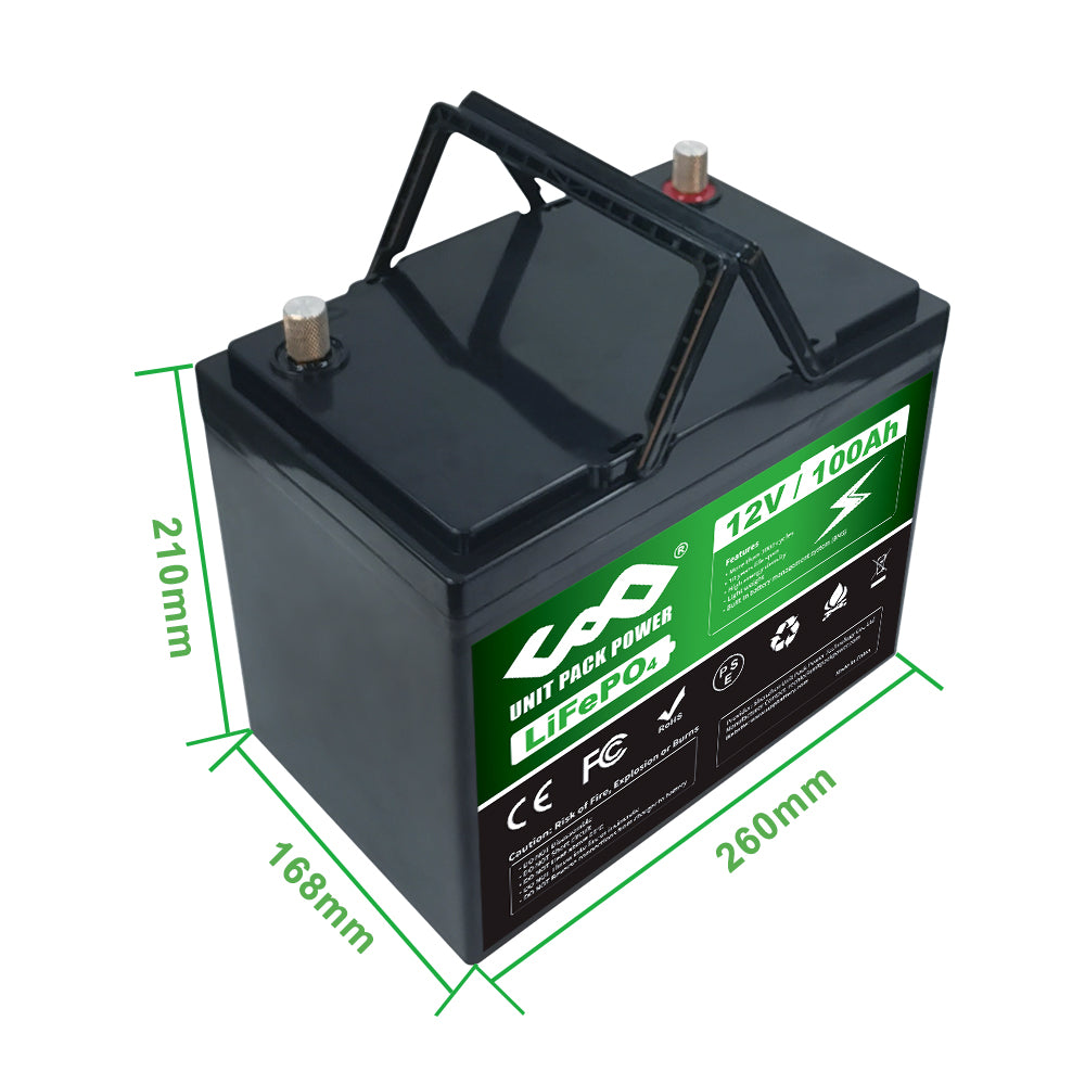 12V 100AH LIFEPO4 battery dimension