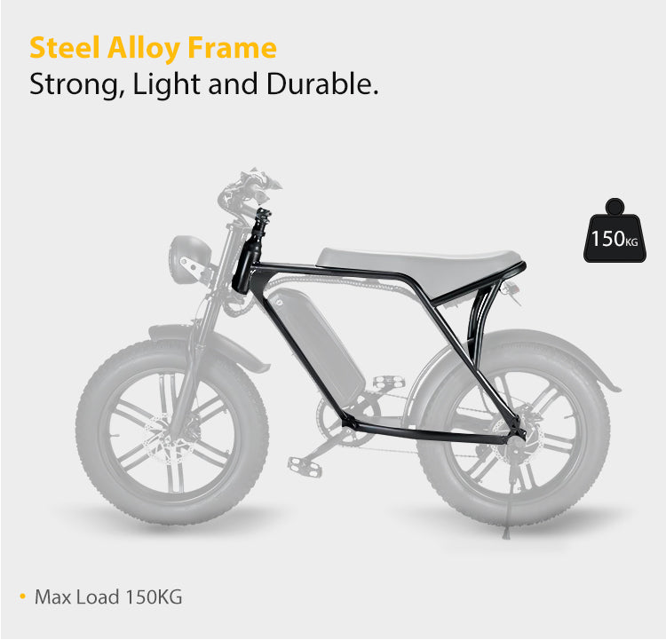 V8 electric bike max load