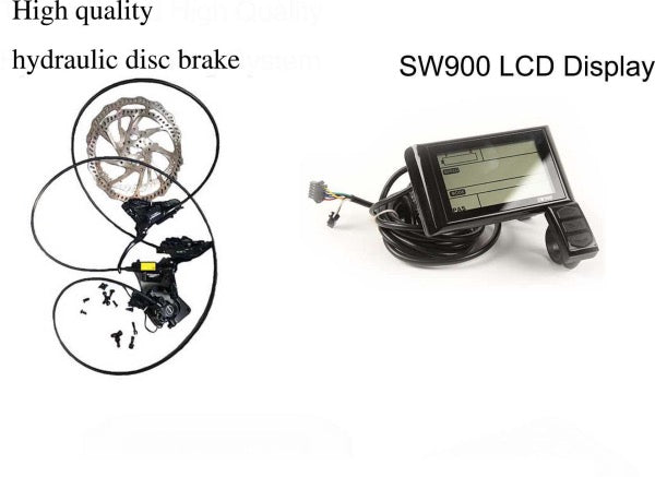 stealth bomber ebike hydraulic disc brake and LCD display