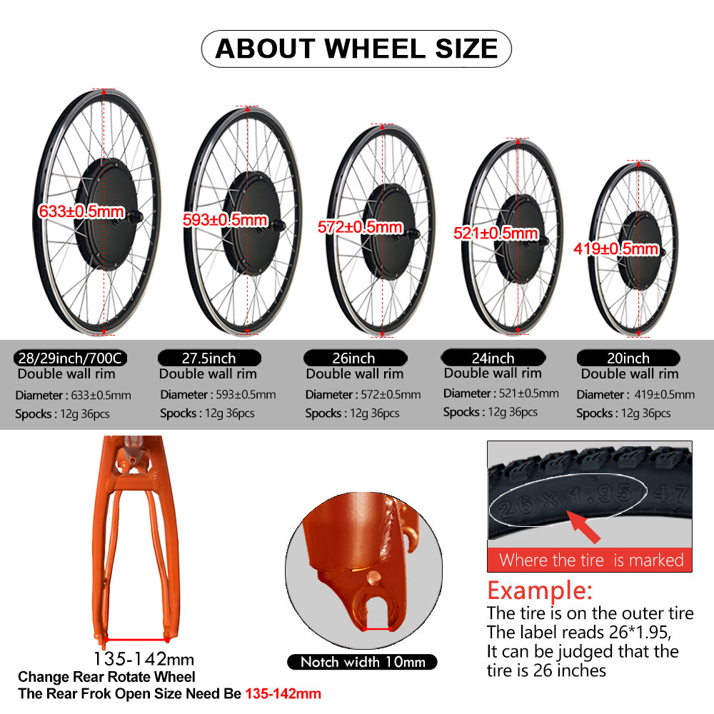 Rear wheel Size and dropout