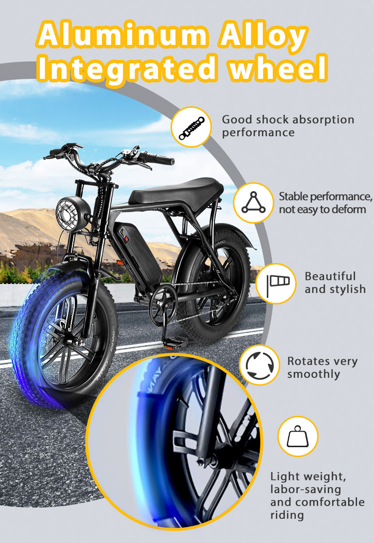 fat tire electric mountain bike 