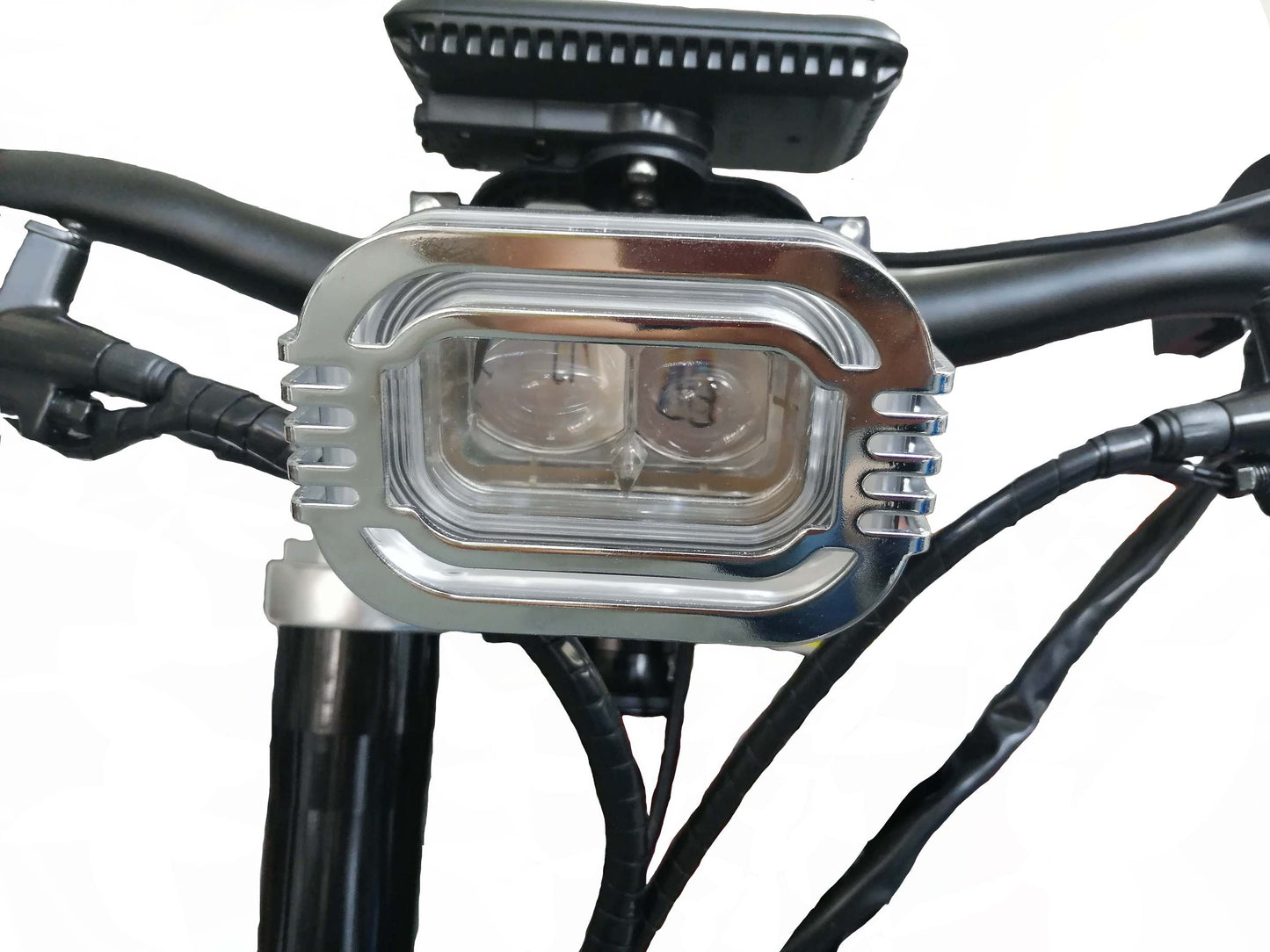 square headlight for stealth bomber bike