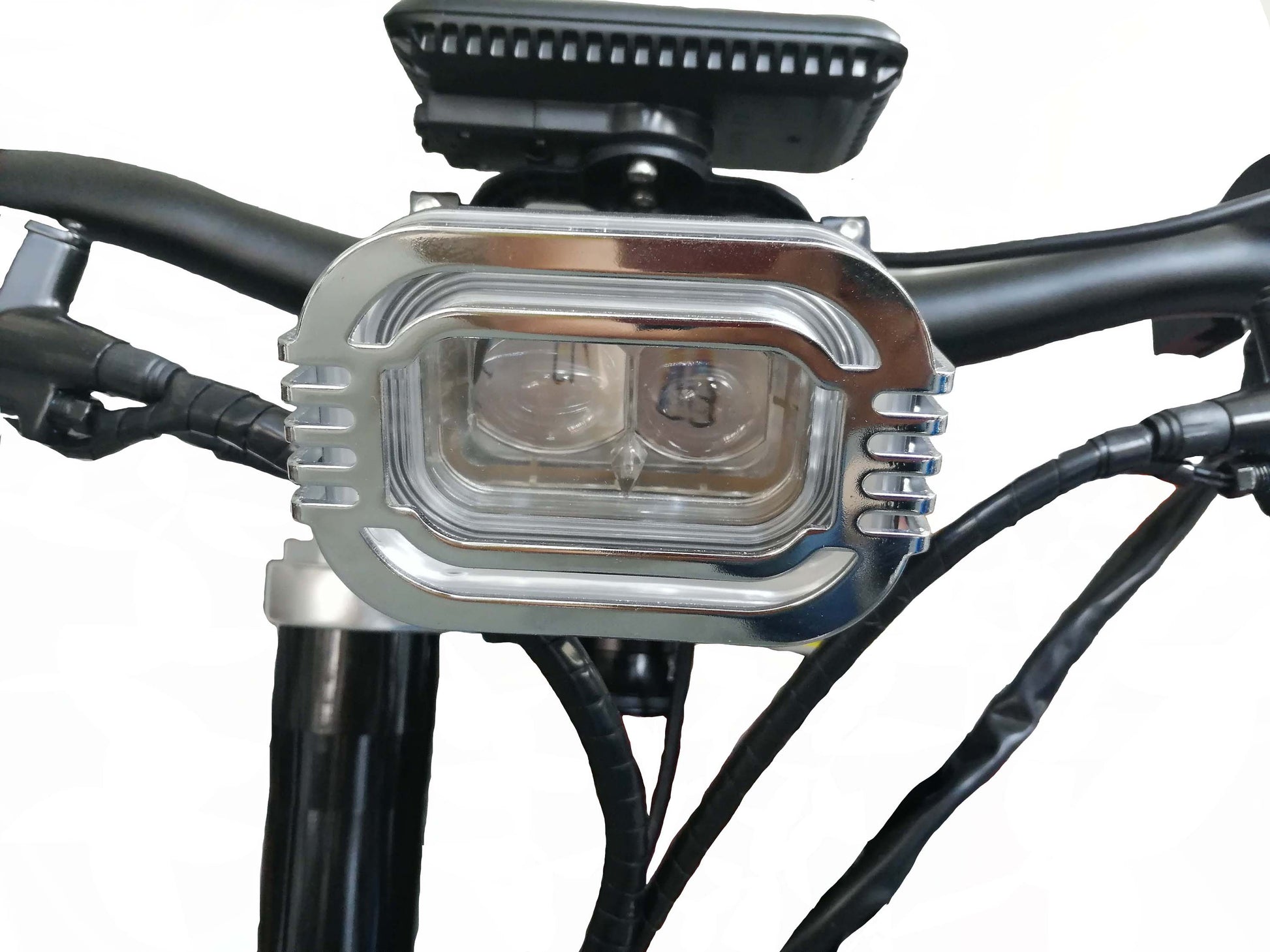 square headlight for stealth bomber bike